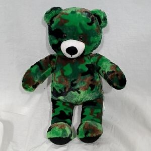 EUC Build-A-Bear Workshop Camouflage Bear BABW Stuffed Animal Military 2016